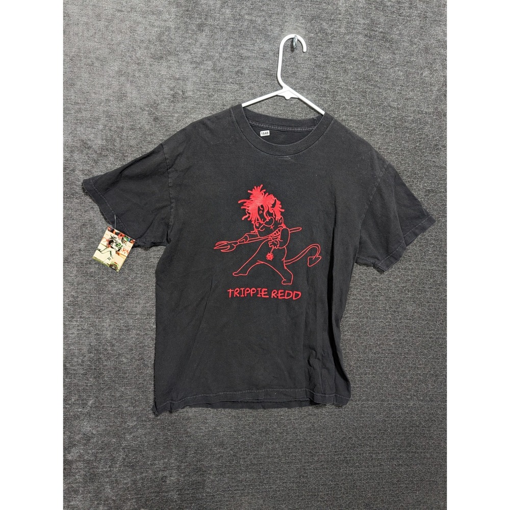 Trippie Redd Mens Graphic T-Shirt Black Red Devil Hip Hop Merch Short Sleeve Tee